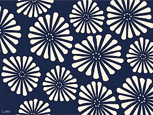 פלייסמנט פרחוני כחול  פלייסמנט פרחוני כחול