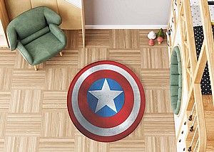 שטיח PVC דגם קפטן אמריקה שטיח PVC דגם קפטן אמריקה