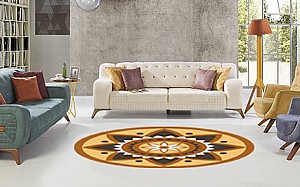 שטיח PVC דגם עגול 1 שטיח PVC דגם עגול 1