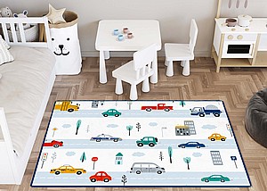 שטיח PVC דגם מכוניות שטיח PVC דגם מכוניות