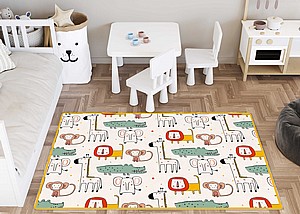 שטיח PVC דגם חיות 2 שטיח PVC דגם חיות 2