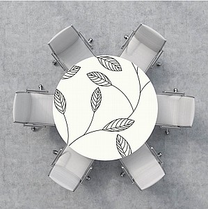 מפת PVC עגולה דגם איילה ירוק מפת PVC עגולה דגם איילה ירוק